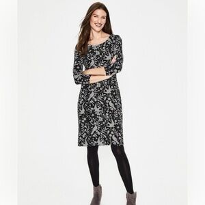 Boden Winifred Black Jacquard Dress MysticWoodland Size US 6P